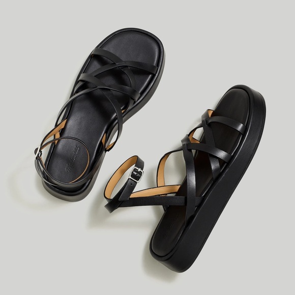 NIB Madewell Sabina strappy platform sandals size 10 - Picture 4 of 6